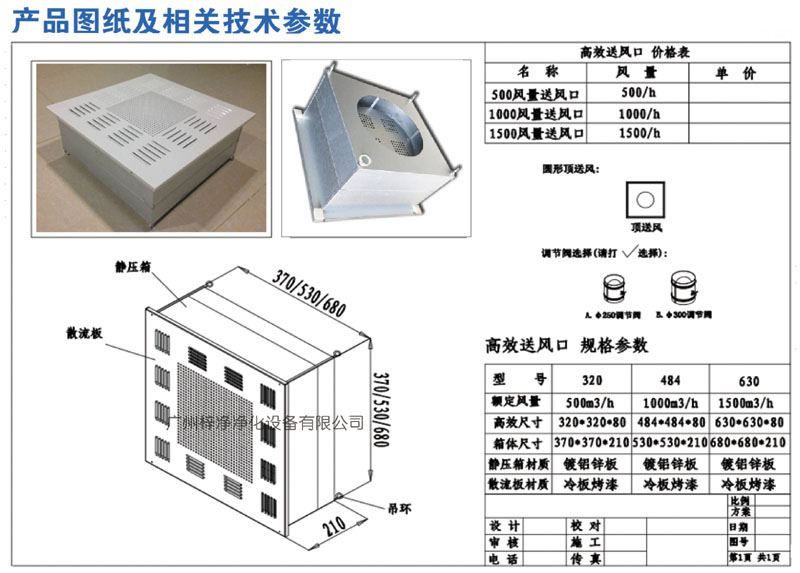 500、1000、1500新型高效送風(fēng)口規(guī)格尺寸